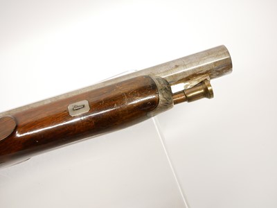 Lot 40 - Percussion 13 bore pistol, made from a cut...