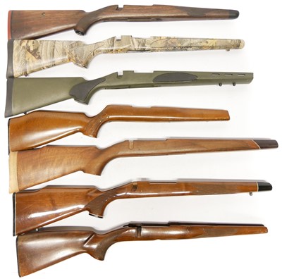 Lot 699 - Seven various rifle stocks, to fit Remington...