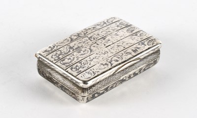 Lot 8 - A 19th Century Russian Silver and Niello Enamel Snuff Box