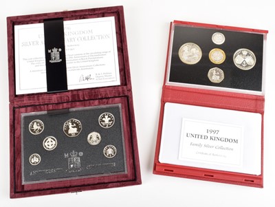 Lot 19 - Royal Mint 1996 UK Silver Anniversary Collection and 1997 Family Silver Collection (2).