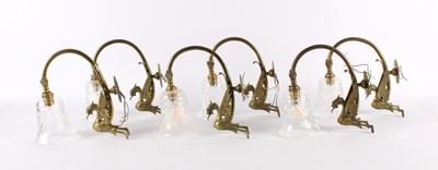 Lot 262 - An Impressive Set of Six Edwardian 'Griffin' Wall Lights
