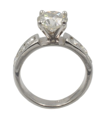 Lot A 14ct white gold 2ct diamond solitaire ring