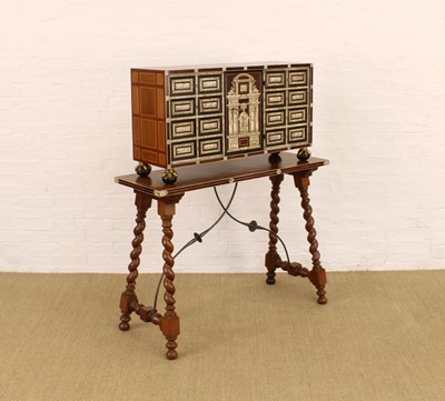 Lot 214 - A Fine Spanish or Italian 'Vargueno' Cabinet on Stand