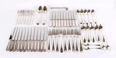 Lot 4 - A George III and Later Silver and Silver-Handled 'Harlequin' Set of Cutlery