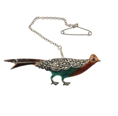 Lot 350 - A silver pheasant brooch, by Handy and Harman