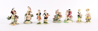 Lot 100 - A Group of Eight 19th Century Ceramic Figures