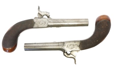 Lot 20 - Pair of English boxlock 50 bore percussion...