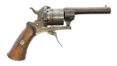 Lot 53 - Belgian 7mm pinfire revolver, 3.5inch...