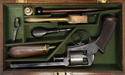 Lot 27 - Cased Deane Adams and Deane model 1851 54 bore...