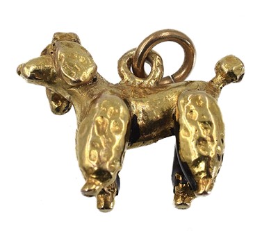 Lot 122 - A 14ct gold poodle charm