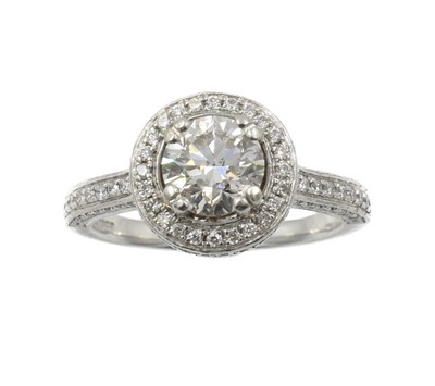 Lot 105 - A diamond and platinum solitaire ring
