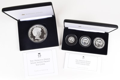 Lot 95 - Four Jubilee Mint Princess Diana commemorative coin sets (4)