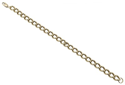 Lot 100 - A 9ct yellow gold chunky link bracelet