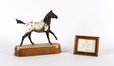 Lot 155 - An "Appaloosa Stallion" Model by Doris Lindner for Royal Worcester