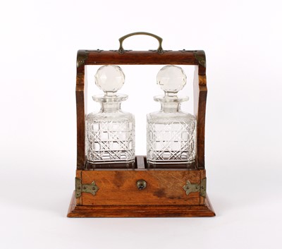 Lot 285 - A Victorian Oak Twin-Division Tantalus