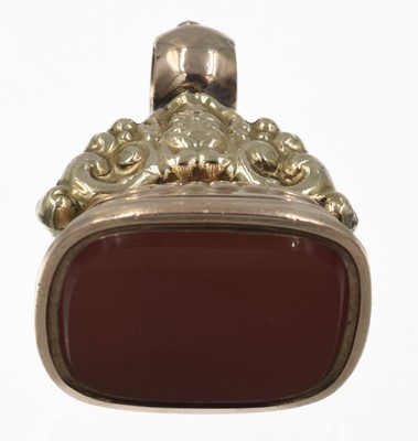 Lot 362 - A yellow metal seal fob
