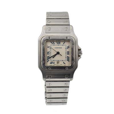 Lot 130 - A Cartier Santos Galbee watch