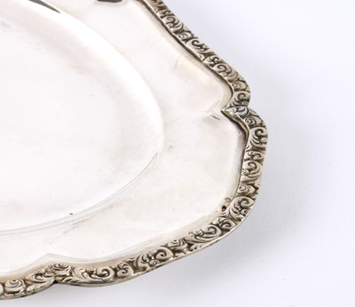 Lot 41 - A Large and Impressive Late 19th/Early 20th Century Austro-Hungarian Silver Oval Platter or Serving Tray