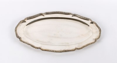 Lot 41 - A Large and Impressive Late 19th/Early 20th Century Austro-Hungarian Silver Oval Platter or Serving Tray