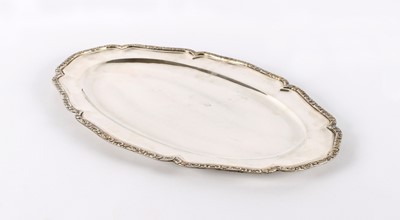 Lot 41 - A Large and Impressive Late 19th/Early 20th Century Austro-Hungarian Silver Oval Platter or Serving Tray
