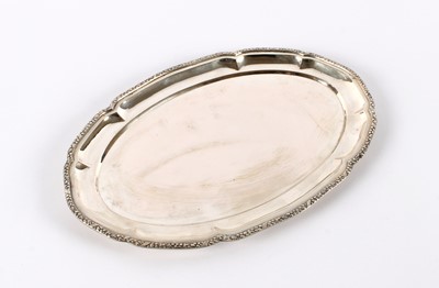 Lot 43 - A Late 19th/Early 20th Century Austro-Hungarian Silver Oval Serving Tray