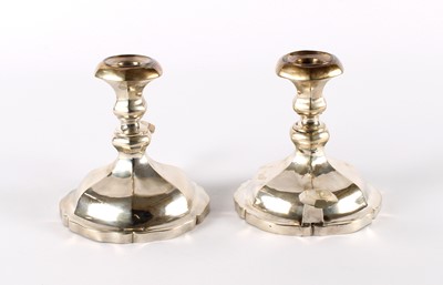 Lot 46 - A Good Pair of 19th Century Austro-Hungarian Silver Chambersticks