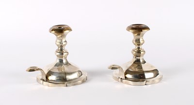 Lot 46 - A Good Pair of 19th Century Austro-Hungarian Silver Chambersticks
