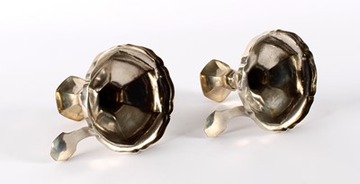 Lot 46 - A Good Pair of 19th Century Austro-Hungarian Silver Chambersticks