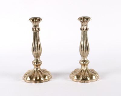 Lot 47 - An Attractive Pair of 19th Century Austro-Hungarian Silver Candlesticks