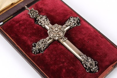 Lot 34 - An Unusual Victorian Scottish White Metal Cross