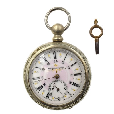 Lot 372 - A New Haven Watch Co. pocket watch