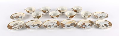 Lot 127 - A Late 19th/Early 20th Century Japanese Satsuma Porcelain Eight-Setting Tea Set