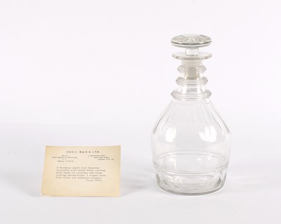 Lot 128 - A Georgian Cut Crystal Quart Size Decanter