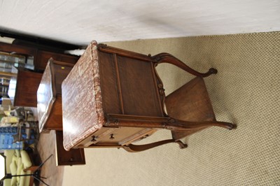 Lot 249 - A Pair of Early-Mid 20th Century French Kingwood and Marble Side Tables or Wash Stands