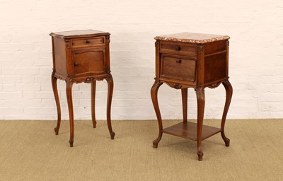 Lot 249 - A Pair of Early-Mid 20th Century French Kingwood and Marble Side Tables or Wash Stands