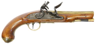 Lot 18 - Flintlock 24 bore pocket pistol by Tindall and...