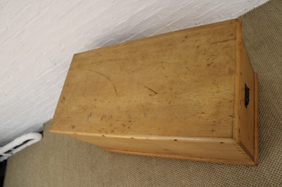 Lot 212 - A Victorian and Later Waxed Pine Blanket Box