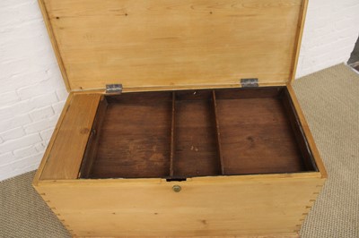 Lot 212 - A Victorian and Later Waxed Pine Blanket Box