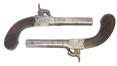 Lot 9 - Pair of English boxlock 48 bore percussion...