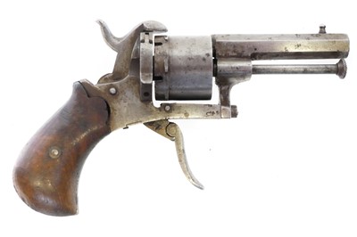 Lot 47 - German 8mm pinfire revolver, 2.5inch barrel...