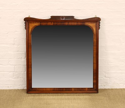 Lot 221 - An Edwardian Rosewood and Marquetry Overmantel or Wall Mirror