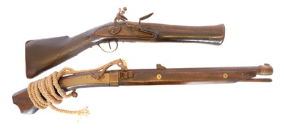 Lot 76 - Short-stocked possibly Ottoman flintlock...