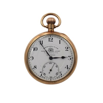 Lot 124A - A 9ct Thomas Russell & Son pocket watch