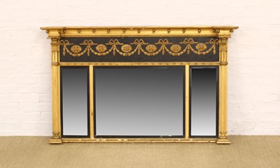 Lot 220 - An Early 19th Century Giltwood and Gesso Wall Mirror in the Neo-Classical Taste