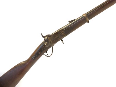Lot 95 - Peabody .50-70 rifle, 36inch barrel secured by...