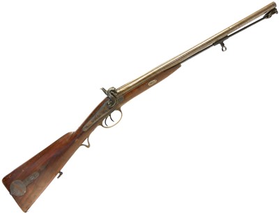Lot 59 - Indian Army 16 bore double barrel percussion...