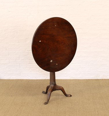 Lot 244 - A George III Mahogany Tripod Table with Birdcage Action