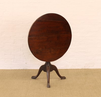 Lot 243 - A George III Oak Tripod Table with Birdcage Action