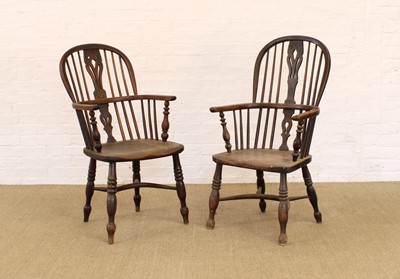 Lot 251 - Two 19th Century Country Windsor Chairs of Graduated Size