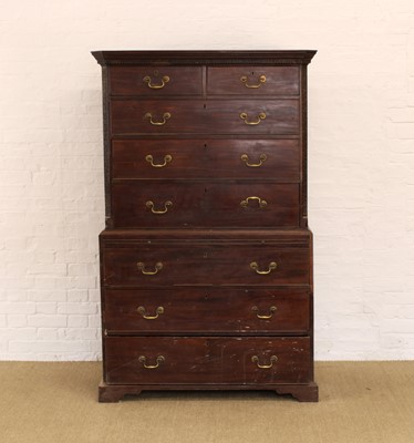 Lot 231 - A George III Mahogany Chest on Chest